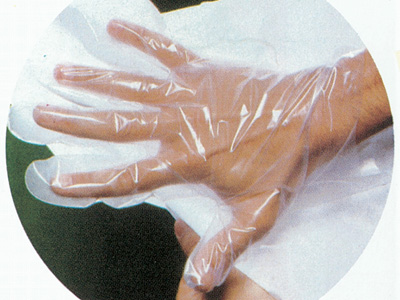 COPOLYMER GLOVES ON PAPER - non sterile