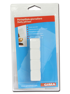 PORTAPILLOLE GIORNALIERO - bianco - scatola/blister