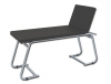 EXAMINATION COUCH - chromed - black