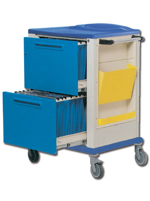 RECORD HOLDERS TROLLEY - 2 large drawers