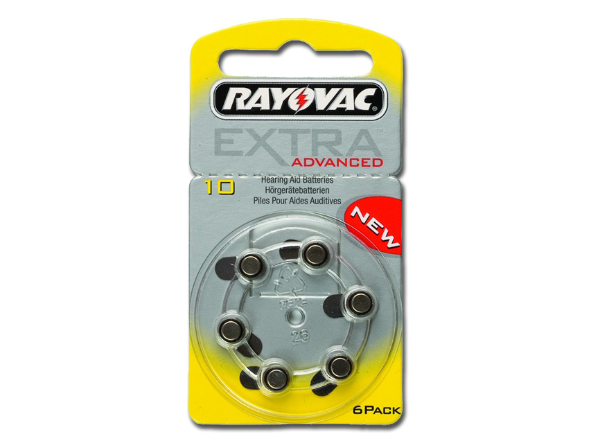 RAYOVAC 10 ZINC-AIR ACOUSTIC BATTERY - mercury free