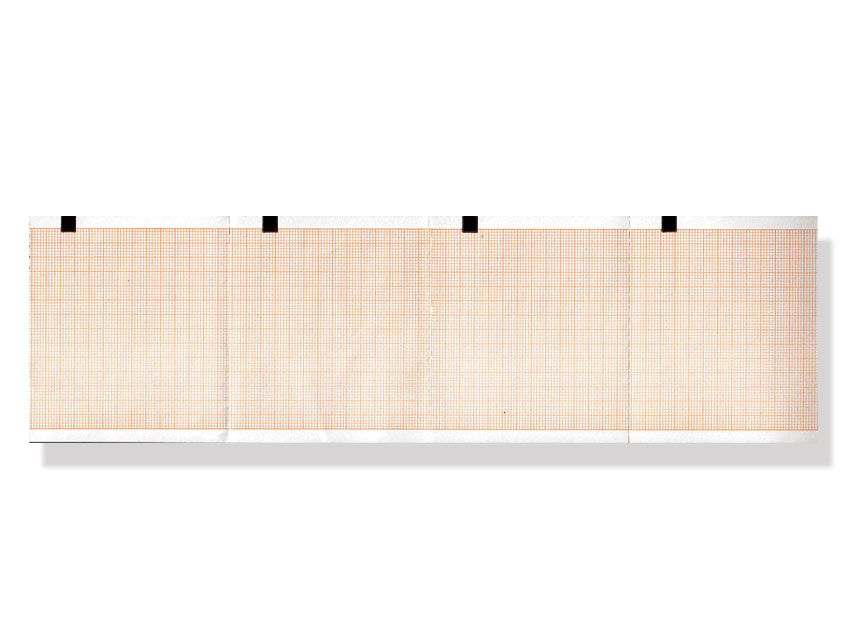 ECG THERMAL PAPER PACK - 80 x 70 mm - orange grid