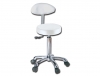 STOOL WITH BACKREST - white